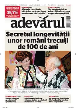 Anunț în ziarul Adevarul